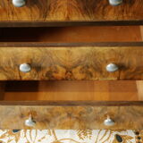Chest of drawers art deco in walnut