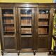 Empire Style Swan Neck Mahogany Bookcase with 4 Doors