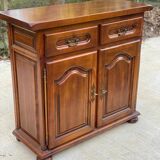 Buffet anglais 2 portes 2 tiroirs bois massif merisier satin