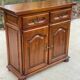 English sideboard with 2 doors and 2 drawers, solid satin cherry wood