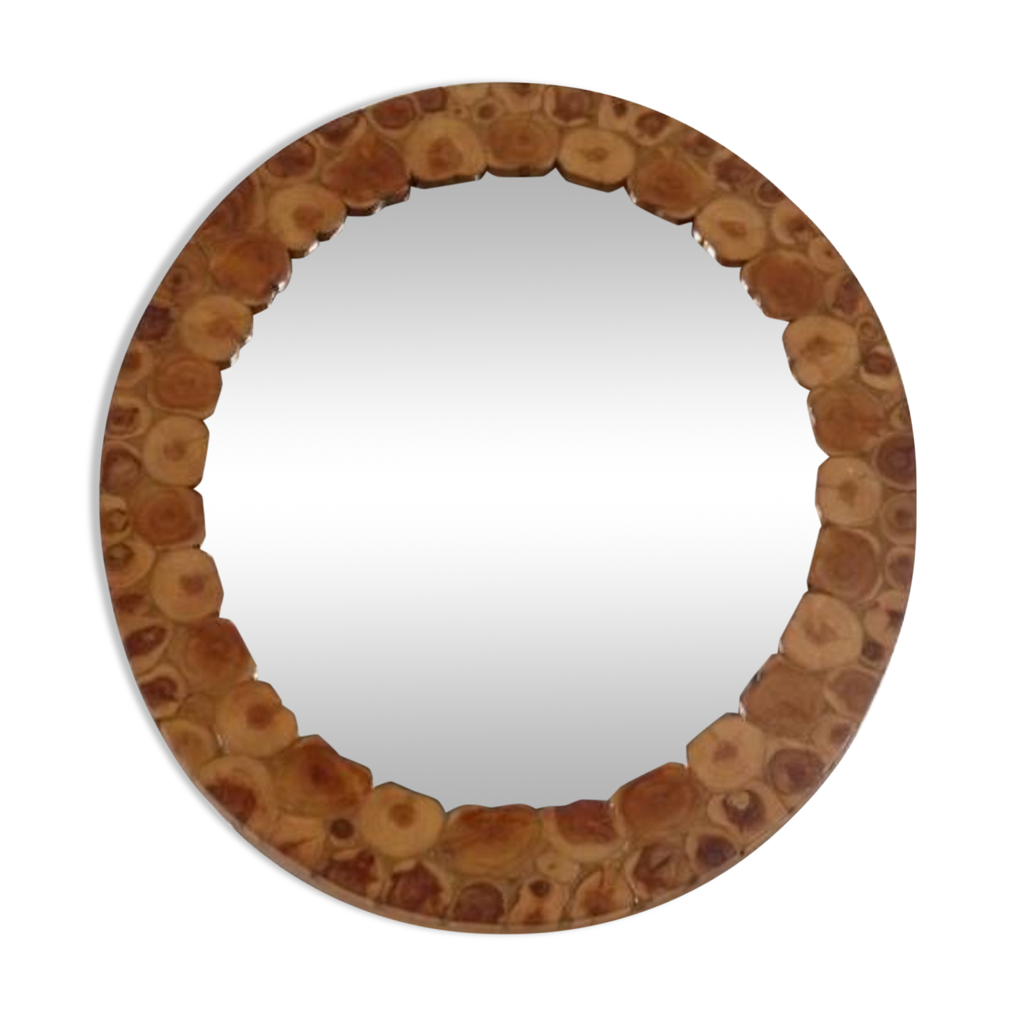 Vintage Scandinavian wooden mirror 1960