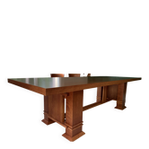 Set of a table and 6 chairs inspired by Frank Lloyd Wright.
