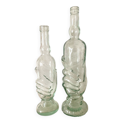 Bouteilles vintage mains Italie