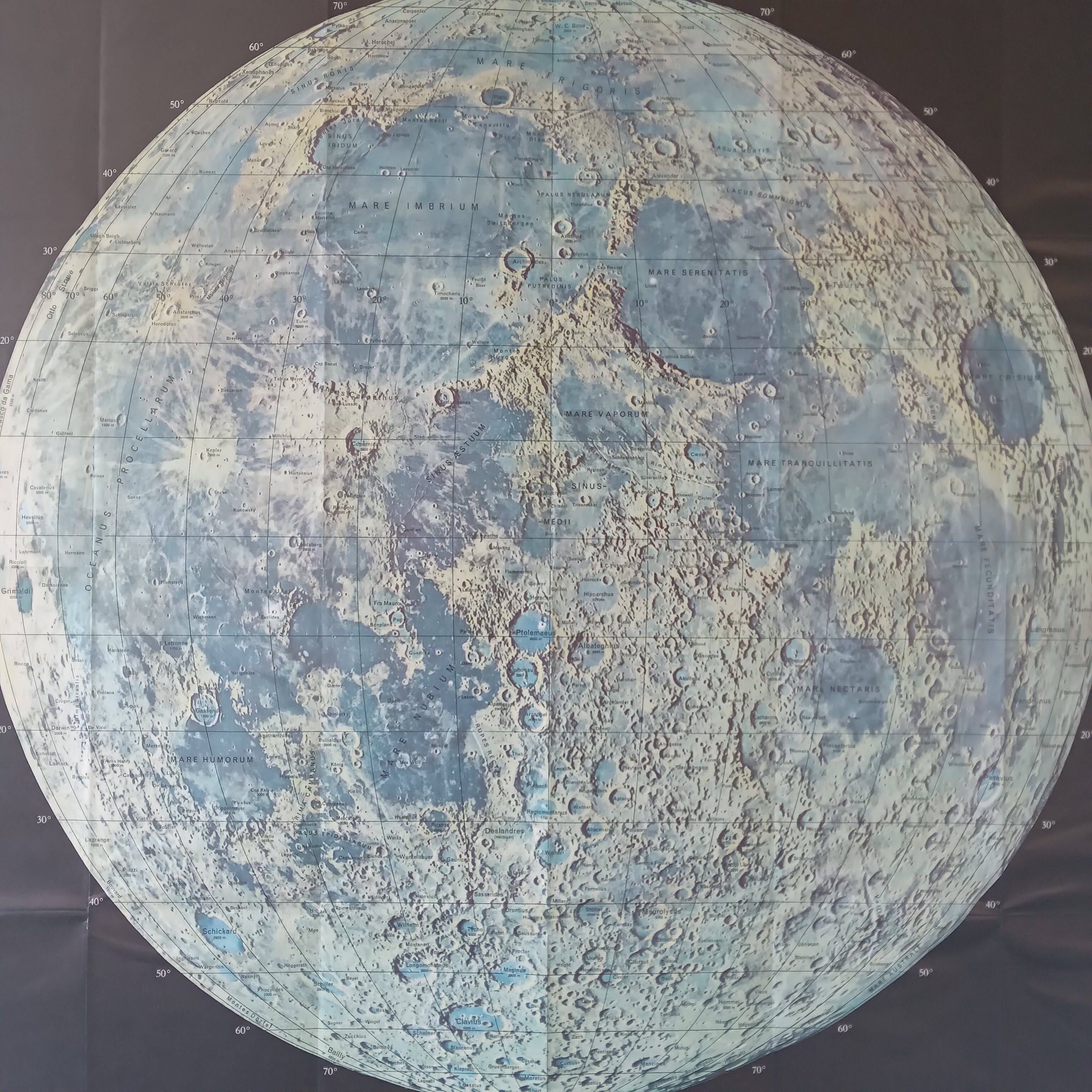 Affiche de la Lune Recto Verso , Face visible et face cachée