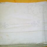 4 old embroidered sheet set