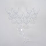 Set of crystal glasses, Danish design, 1970s, manufactured in Denmark