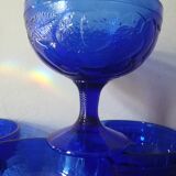 4 cobalt blue dessert cups