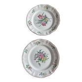 2 assiettes plates faïence Lunéville