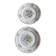 2 flat plates Lunéville earthenware