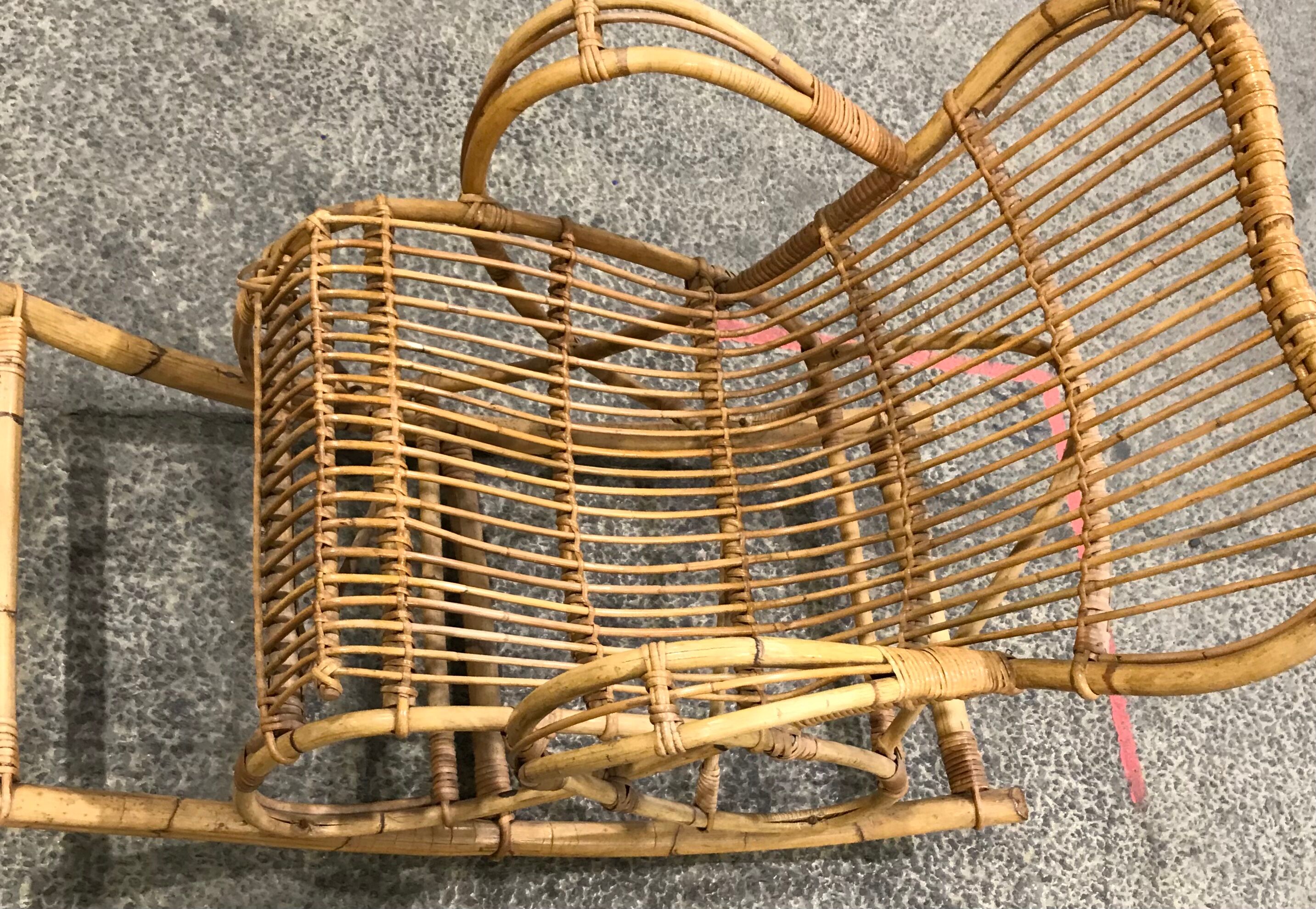 Rocking-chair rotin