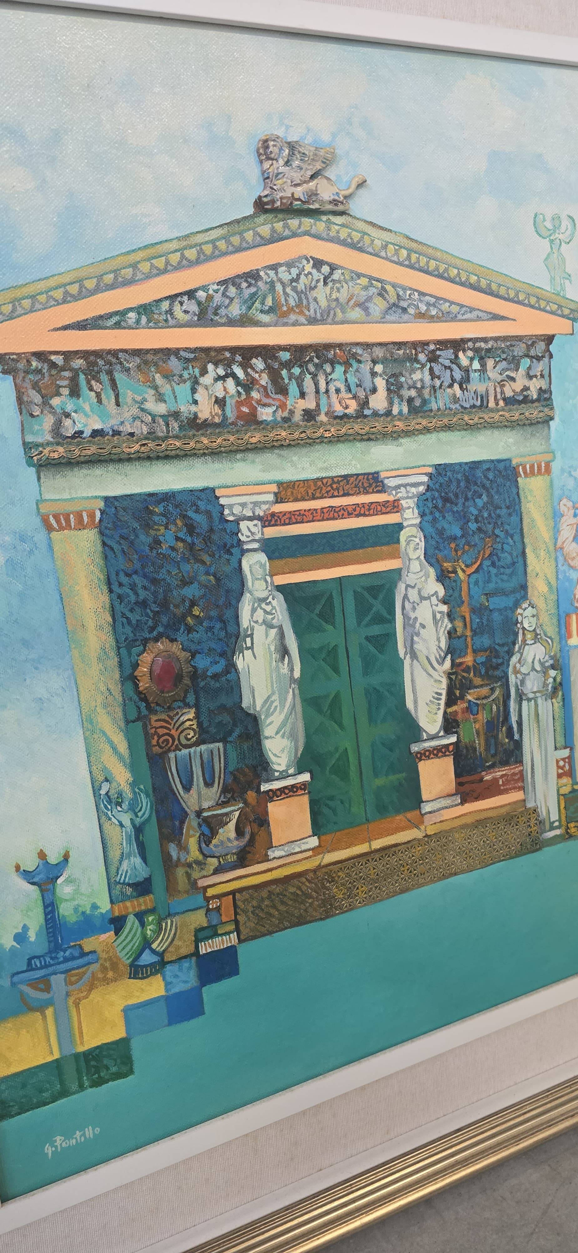 Unico ed Esclusivo Dipinto-Mosaico Materico con Rilievo "Il Tesoro di Sifno