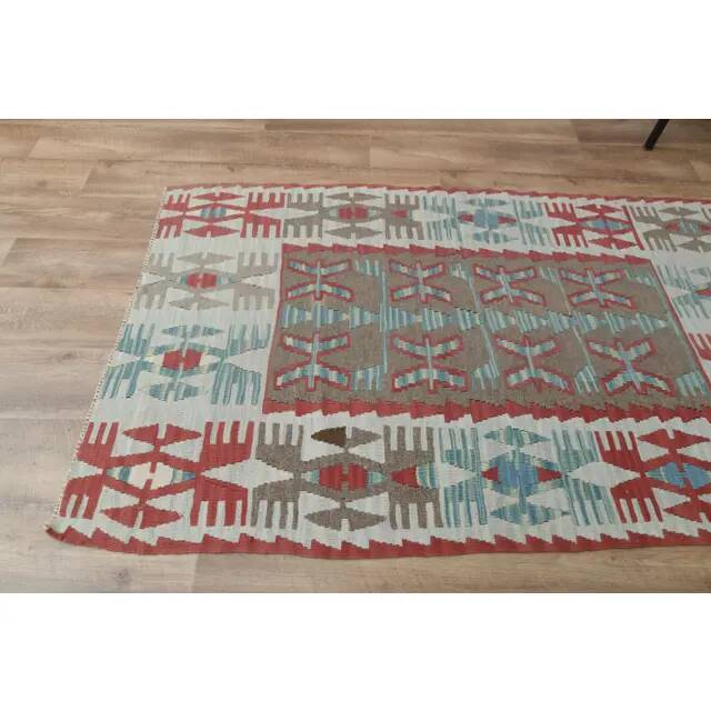 1970s Vintage Turkish Handmade Wool Cotton Pink Kilim Rug 97x158