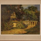 Italian landscape painting in Impressionist style from 20th century