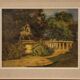 Italian landscape painting in Impressionist style from 20th century