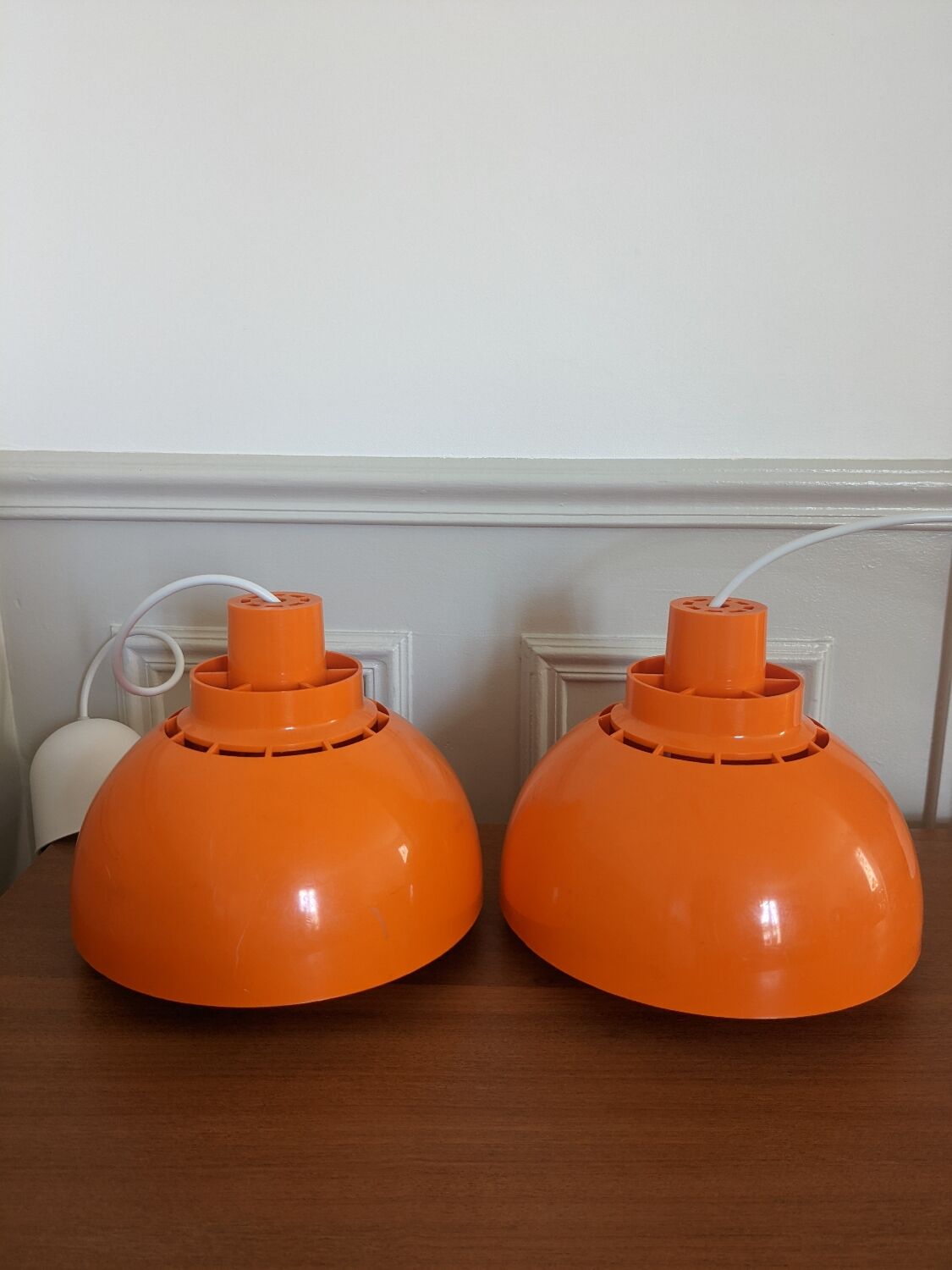 Pair of Danish Minisol pendant lights