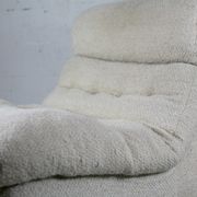 Chair "Space Age" in unbleached wool, France, circa 1970