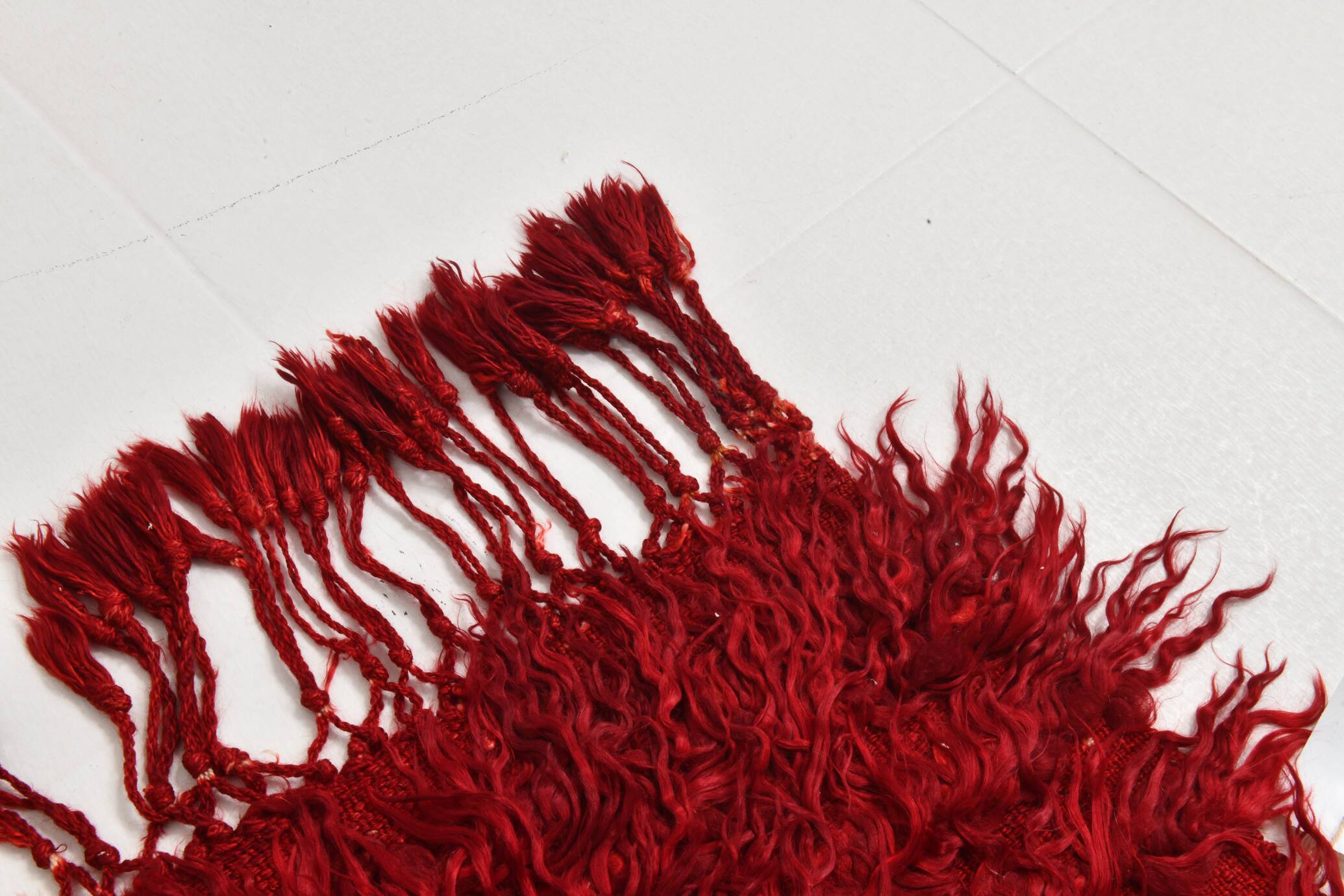 Tapis kilim turc rouge vin, petit format, 3 x 5, 100 x 162 cm