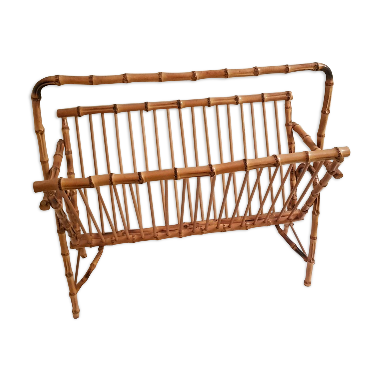 Rattan magazine rack 60