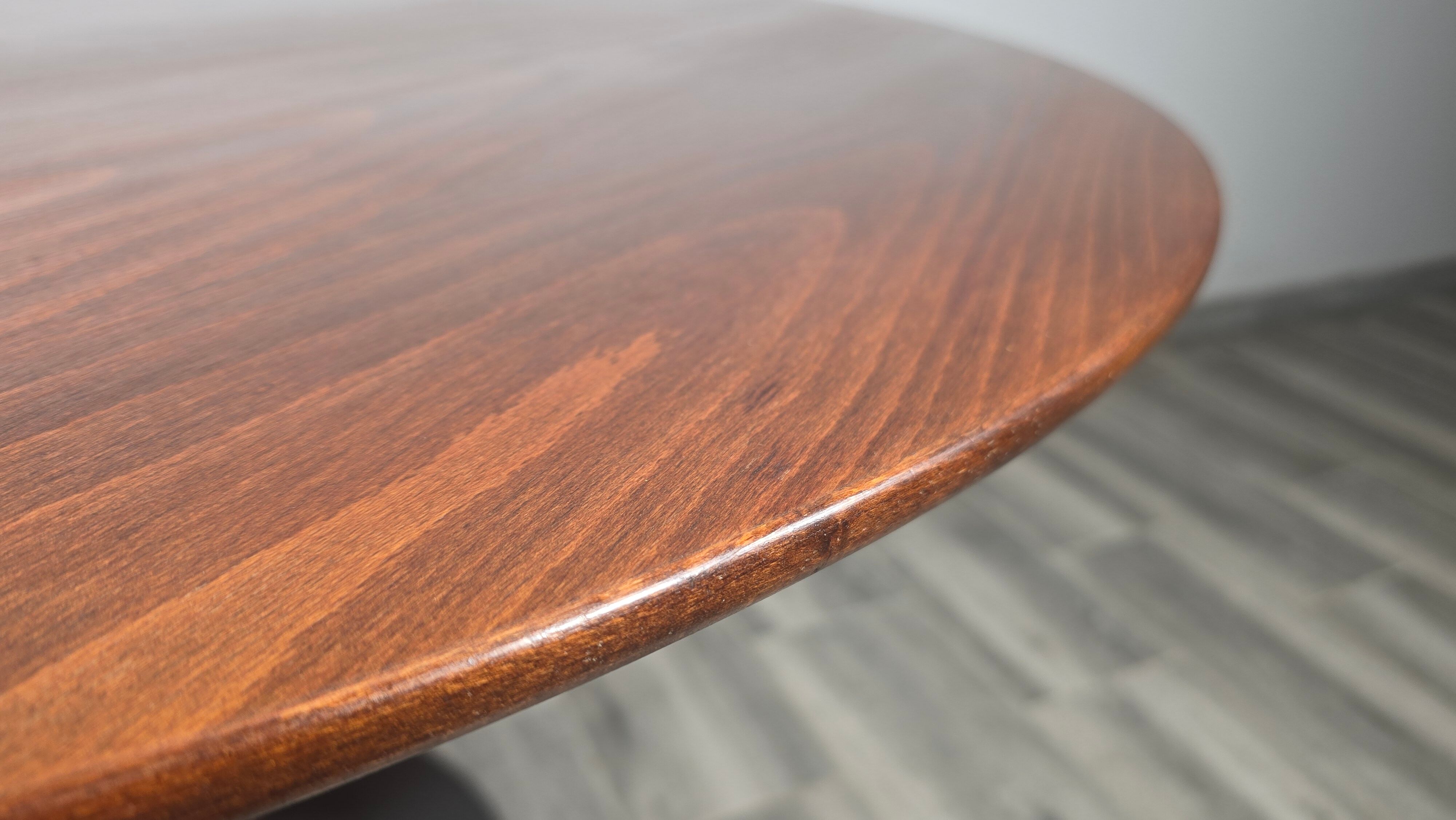 Mid-Century Pedestal Dining Table attributed to Dřevotvar Jablonné, 19