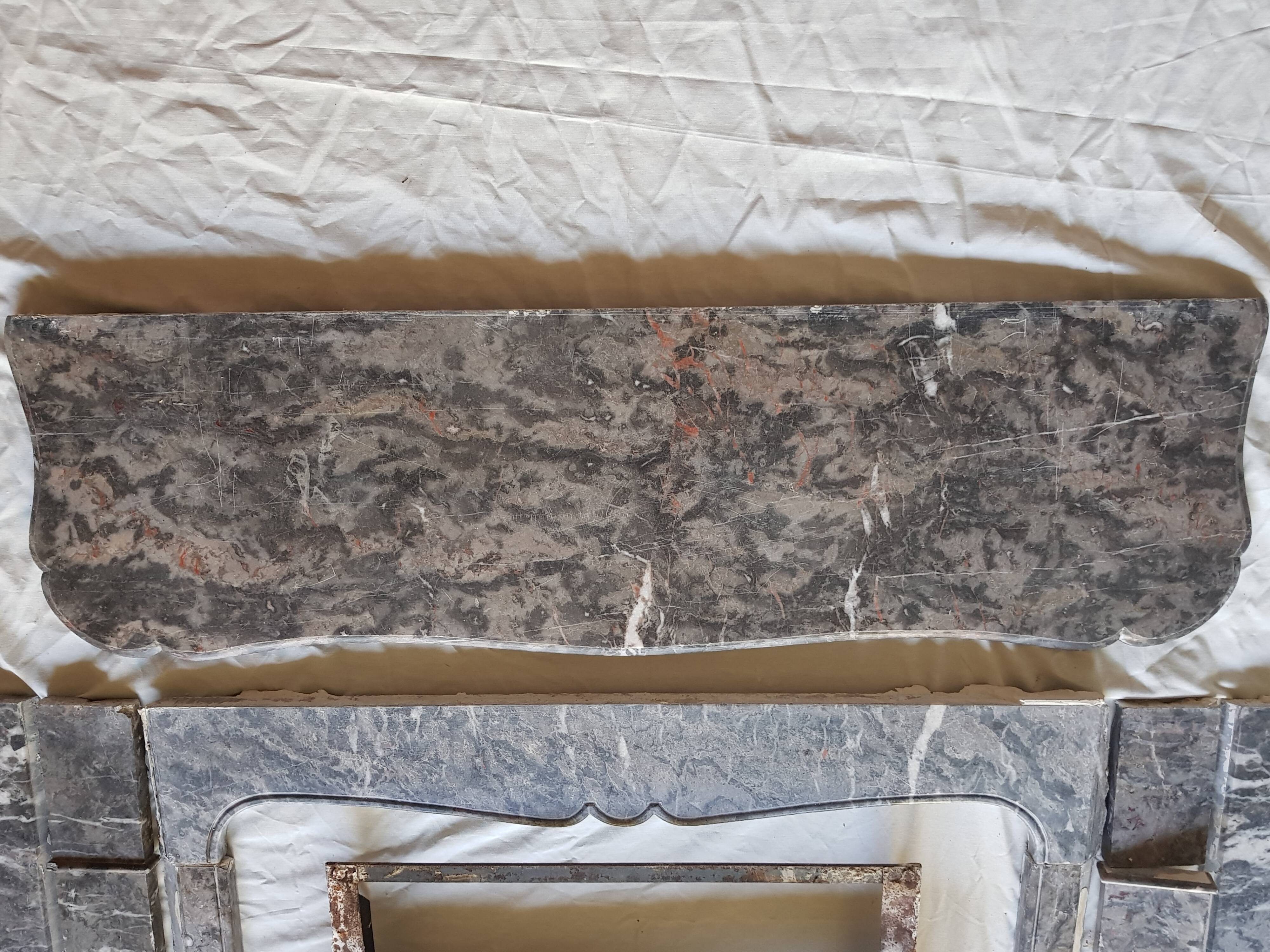 Pompadour marble fireplace 1860