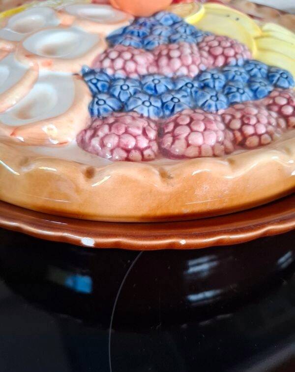 Silea pie dish in earthenware - Multi-fruit patterns
