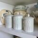3 white Limoges porcelain Aluminate jars