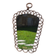 Miroir en rotin vintage
