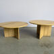 Pair of vintage travertine coffee tables or side tables, 1970s