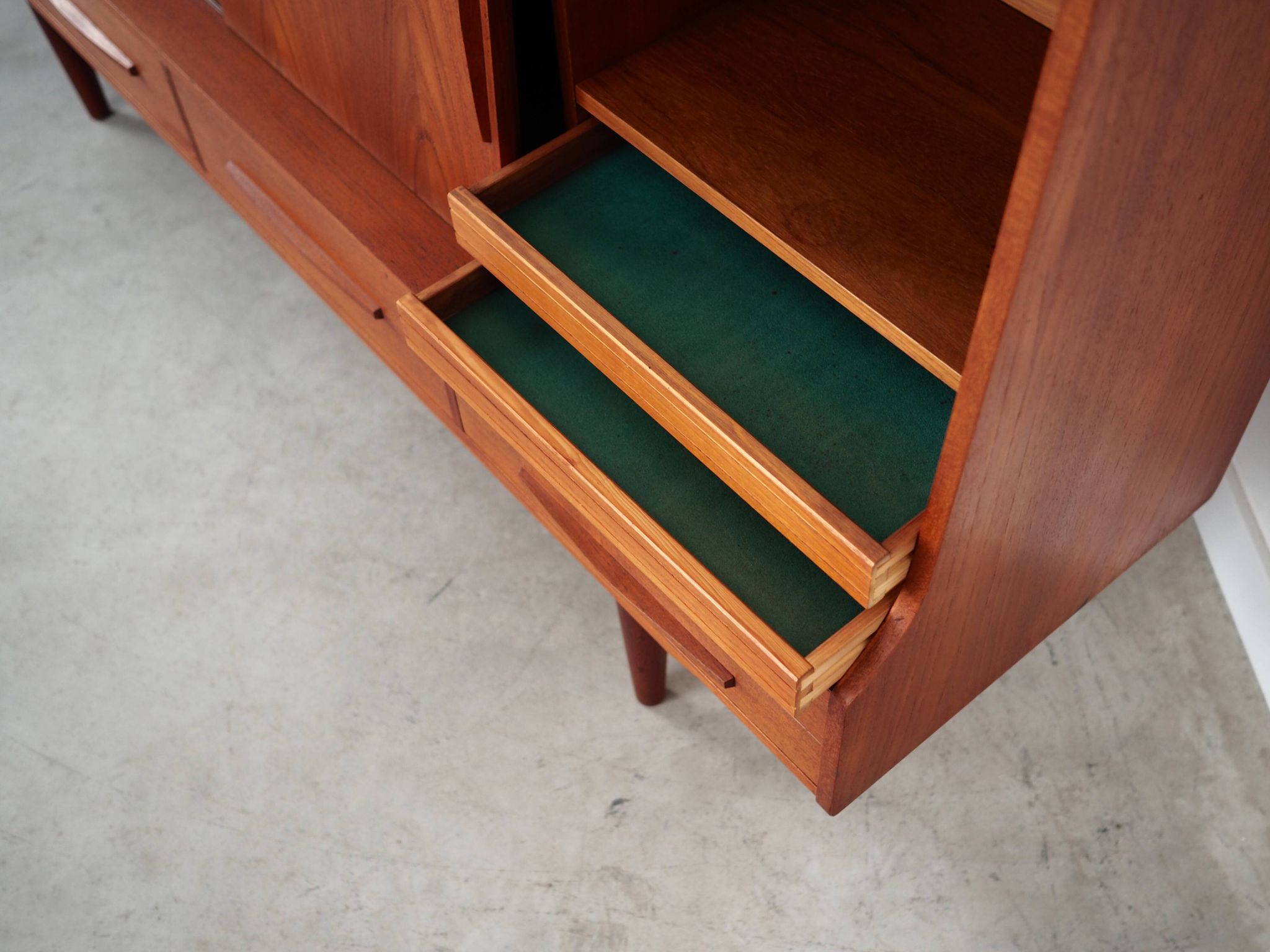 Teak highboard, Danish design, 1960s, production: Denmark
