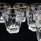 9 vintage french aperitif glasses