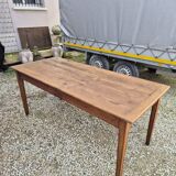 Antique rustic farmhouse table in solid oak, 19th century