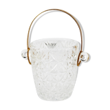 Old glass ice bucket