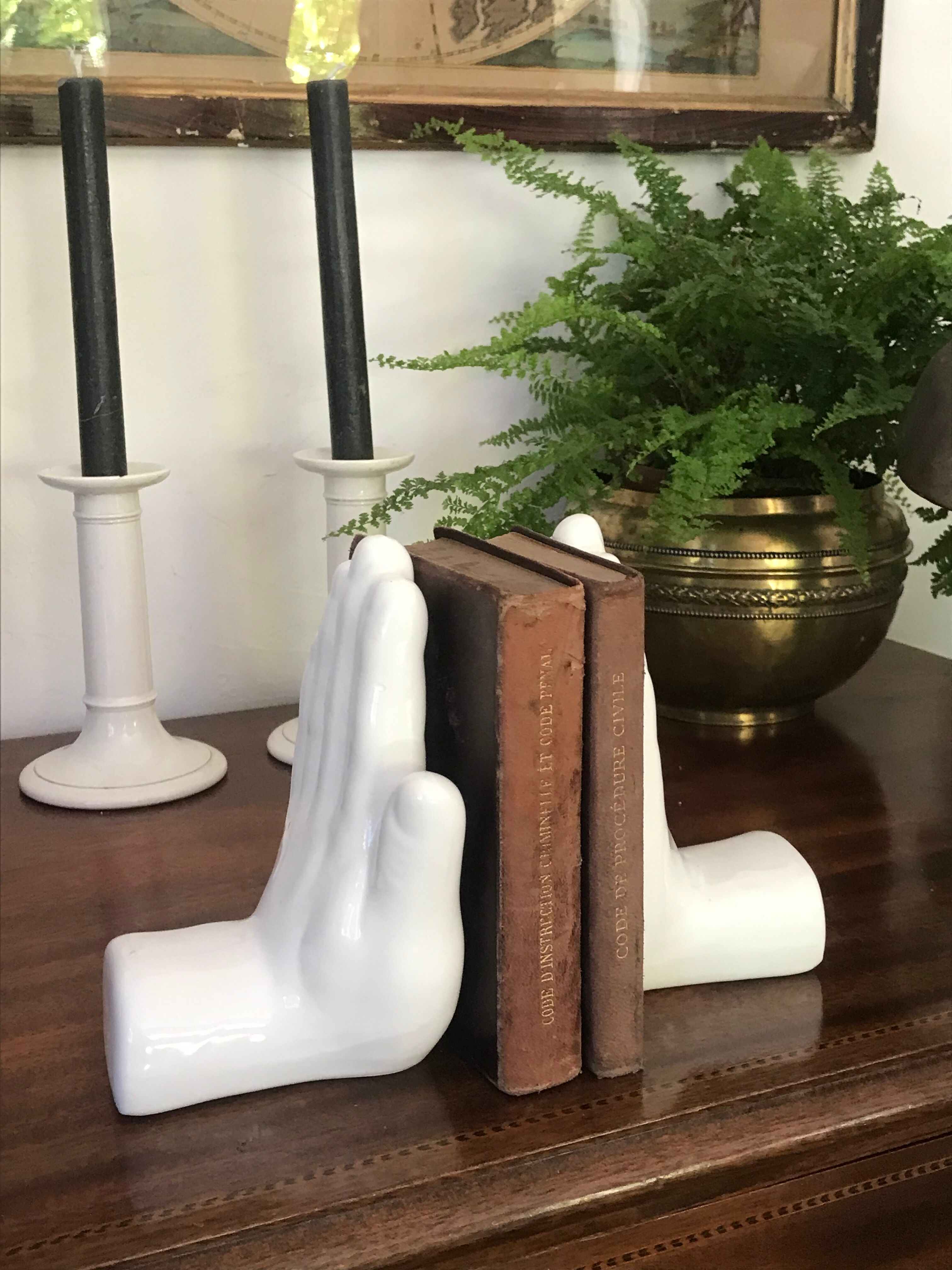 Pair of vintage book clamts