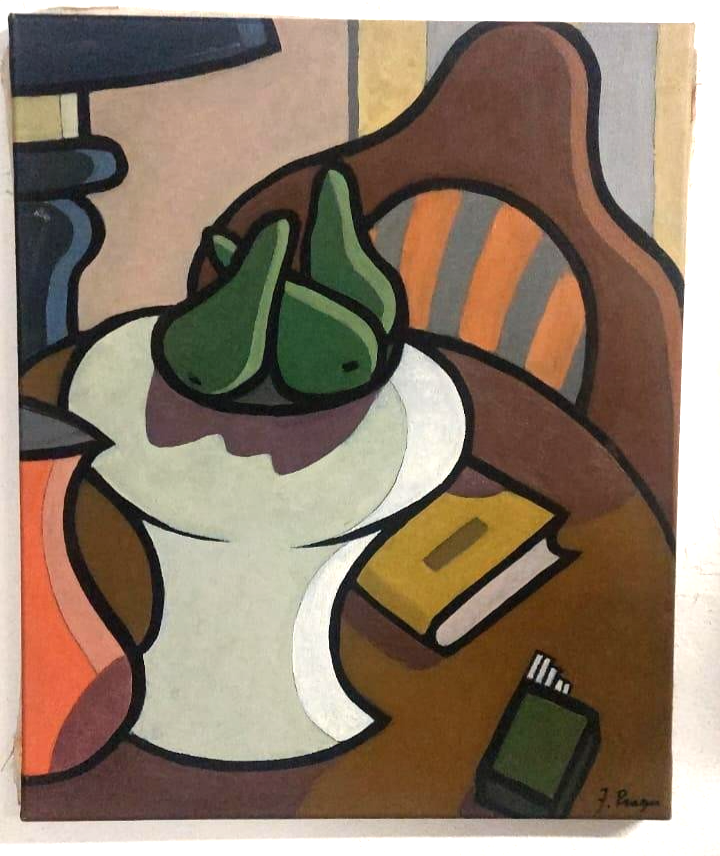 Oil painting still life Franco Prayer (1924) 60x50 cm