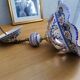 Vintage hand-painted earthenware suspension