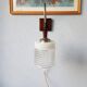 Wall lamp in wood and chrome glass 70s