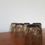 Set of 6 black glasses