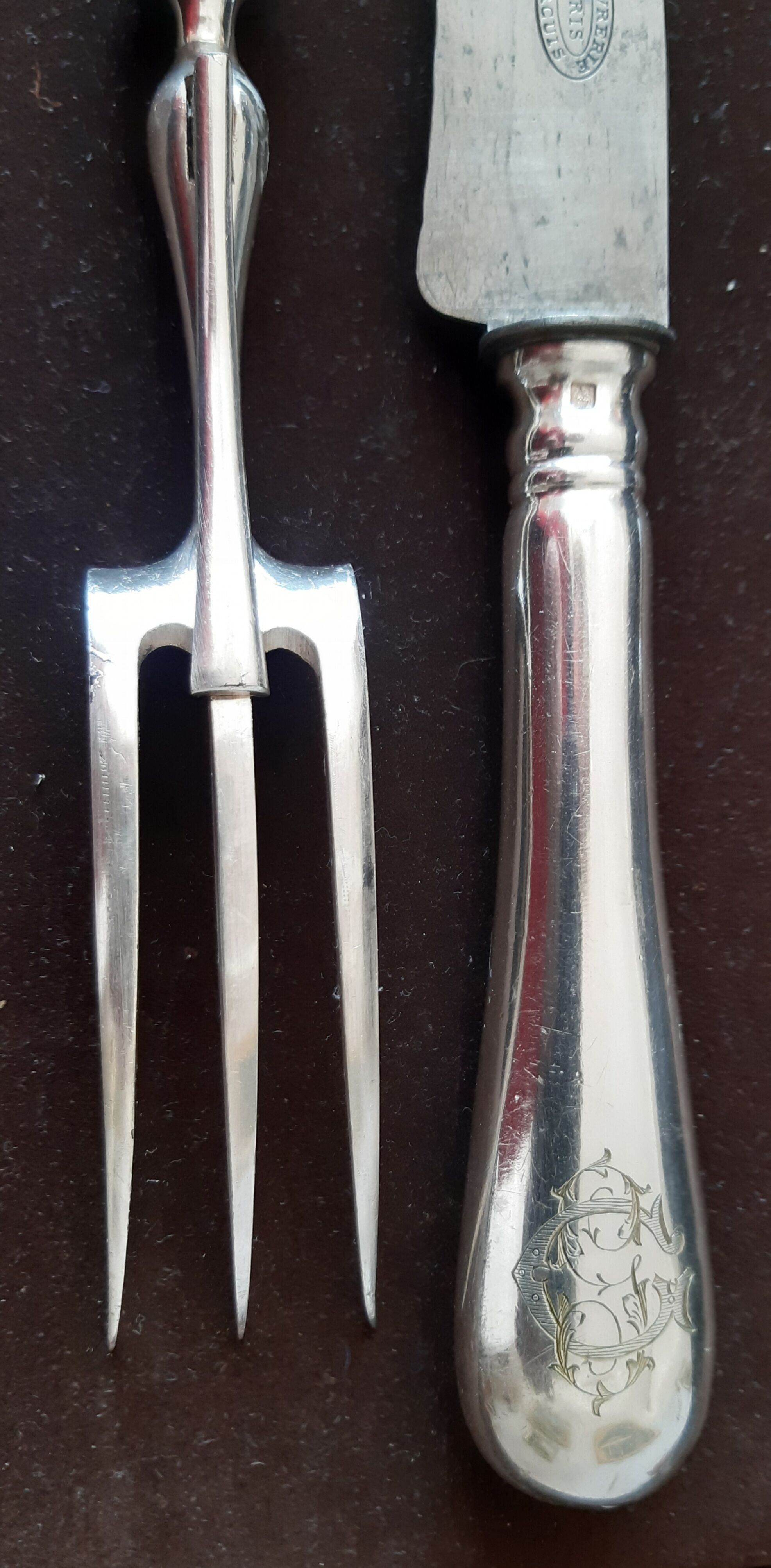 Covered with leg Ercuis silver metal