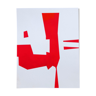 Peinture minimaliste rouge