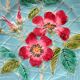 Art Nouveau splash plate signed Sarreguemines, The rosehies