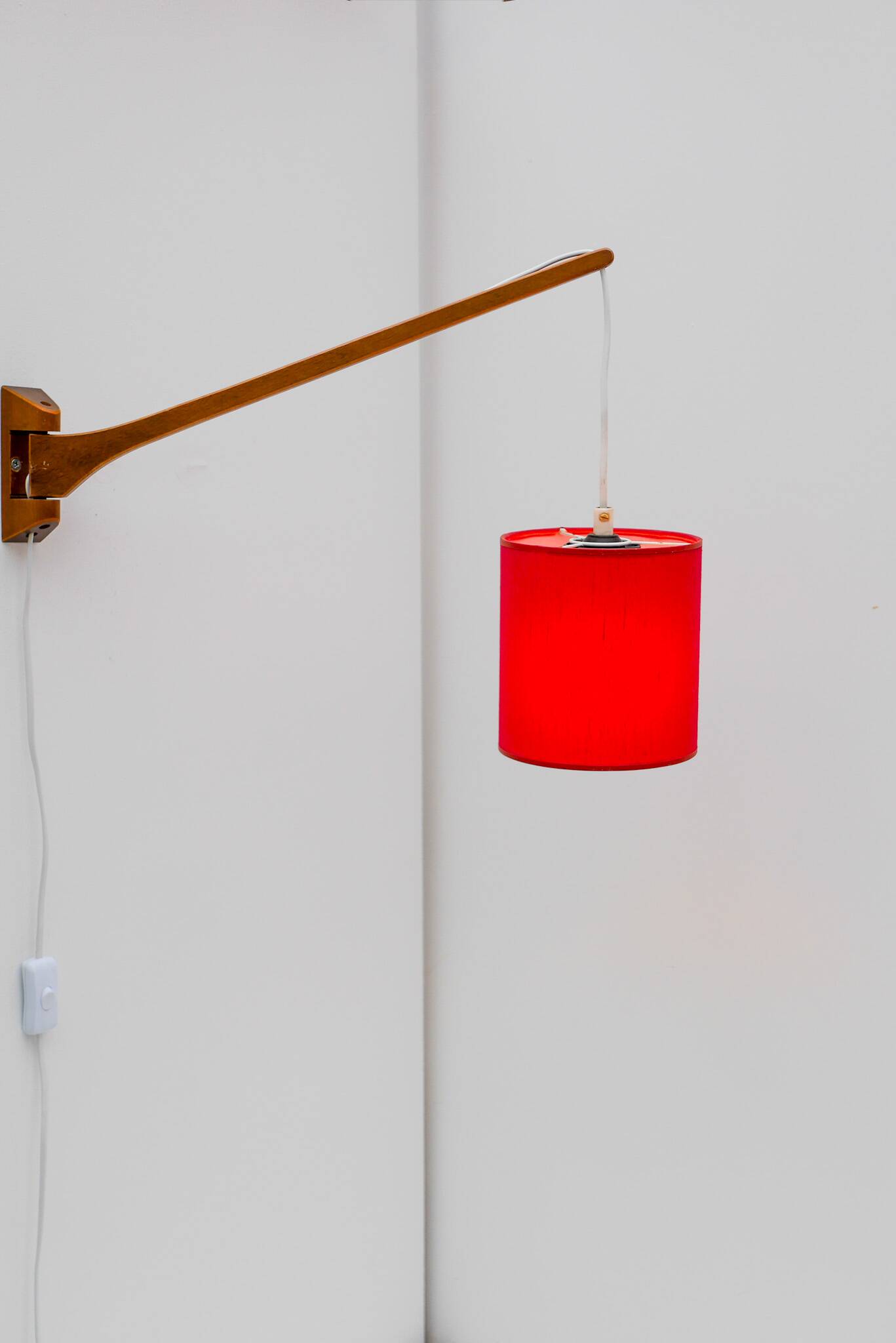 Scandinavian Mid-Century modern Wall lamp/swing teak lamp