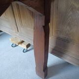 Old console in ethnic exotic wood