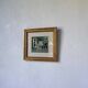 Framed nude oil painting