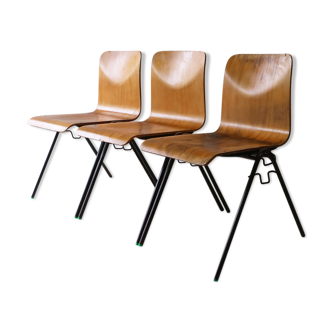 4 X 1960’s Mid Century English Stacking Chairs