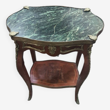 Marble top pedestal table