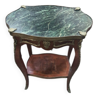 Marble top pedestal table