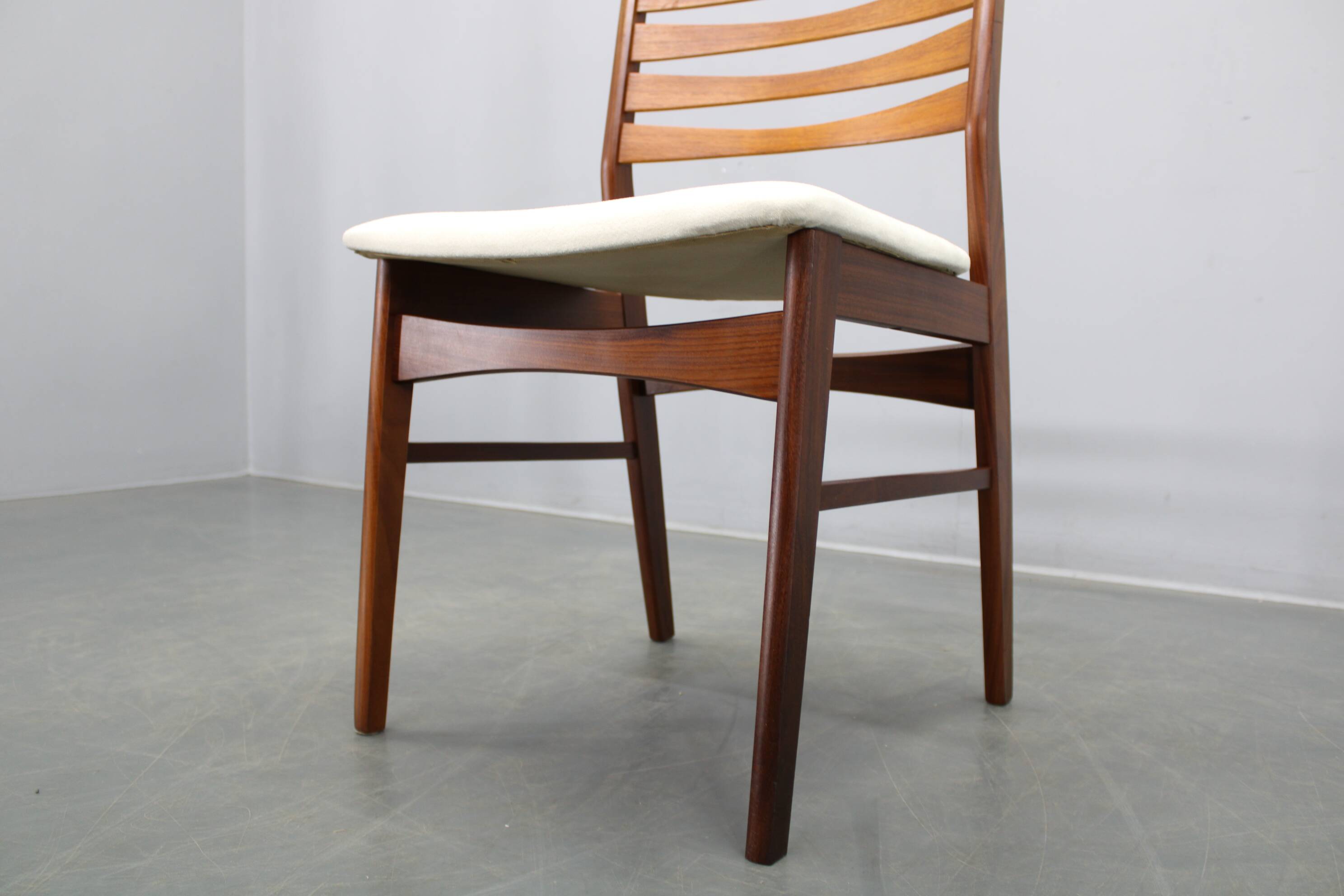 Set of six Danish mid-century teak dining chairs, Denmark, 1960s