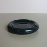 Round ashtray in speckled green ceramic