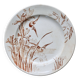 Assiette plate ancienne terre de fer Samaritaine décor Nénuphar