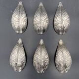 Fleuron - Christofle - Vintage caviar spoon display "Flower of Poseidon" in silver metal